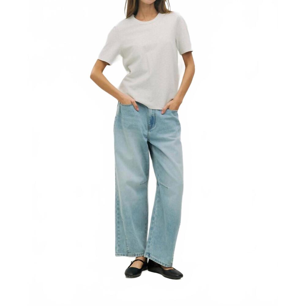 NEW MOD REF ansen ultimate coolgirl barrel jeans in light blue